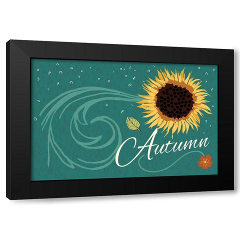 Autumn Black Modern Wood Framed Art Print with Double Matting by ND Art