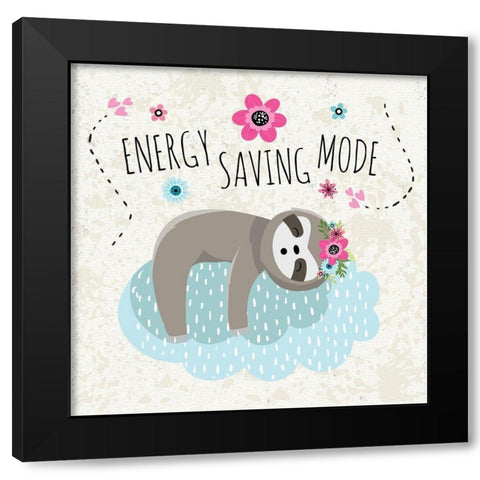 Energy Saving Mode Black Modern Wood Framed Art Print by ND Art