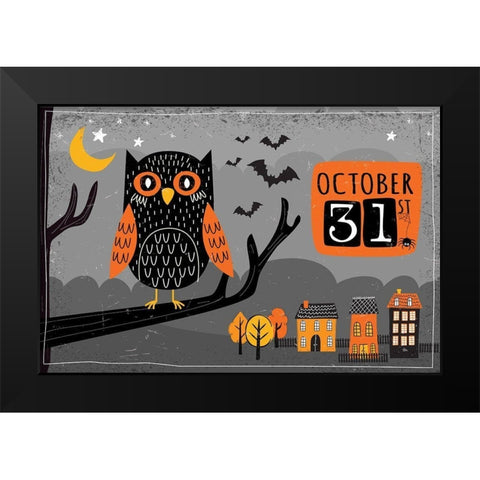 October 31st Black Modern Wood Framed Art Print by ND Art