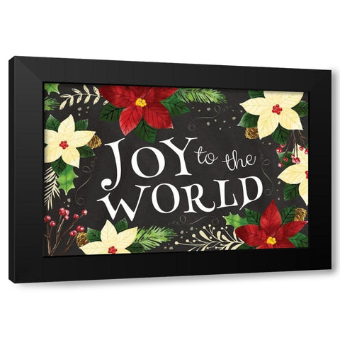 Joy to the World Black Modern Wood Framed Art Print by ND Art