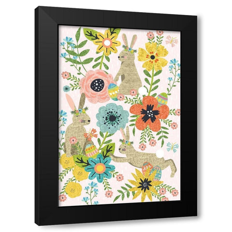 Easter Wishes II Black Modern Wood Framed Art Print by ND Art