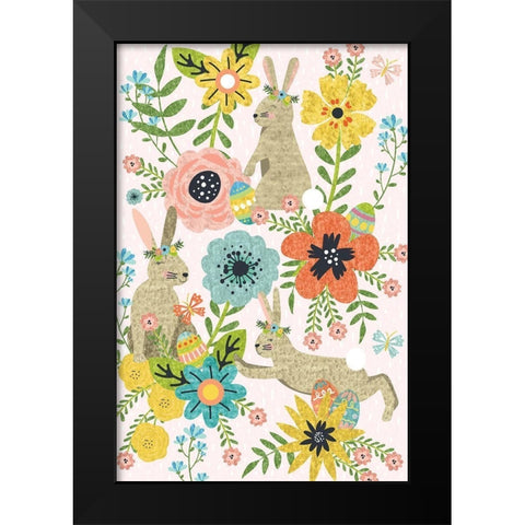 Easter Wishes II Black Modern Wood Framed Art Print by ND Art
