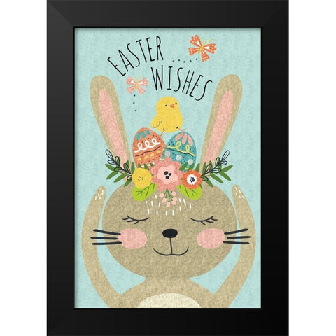 Easter Wishes III Black Modern Wood Framed Art Print by ND Art