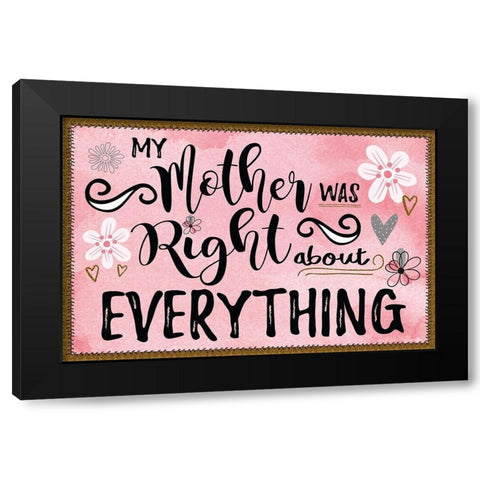 Best Mom Ever I Black Modern Wood Framed Art Print with Double Matting by ND Art