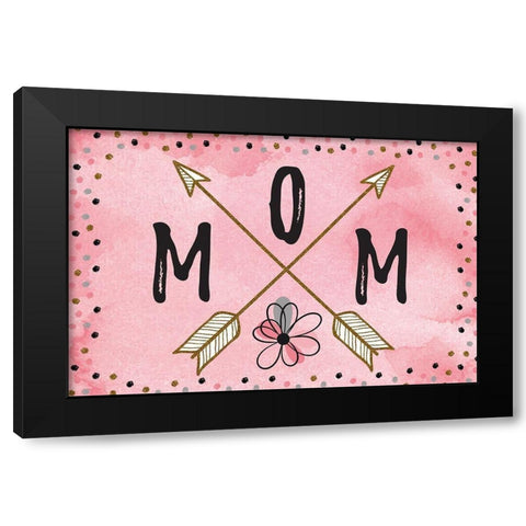 Best Mom Ever III Black Modern Wood Framed Art Print by ND Art
