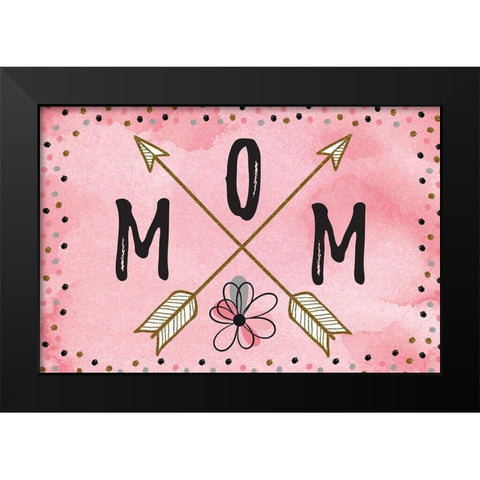 Best Mom Ever III Black Modern Wood Framed Art Print by ND Art