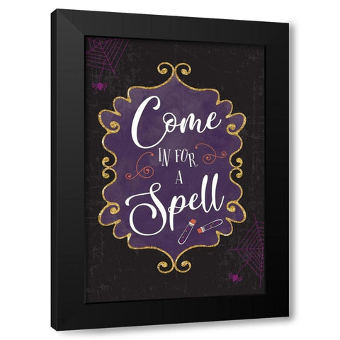 Spellbound  Black Modern Wood Framed Art Print with Double Matting by ND Art