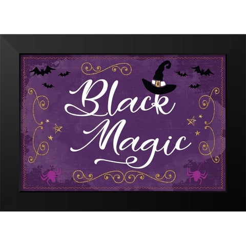 Spellbound III Black Modern Wood Framed Art Print by ND Art