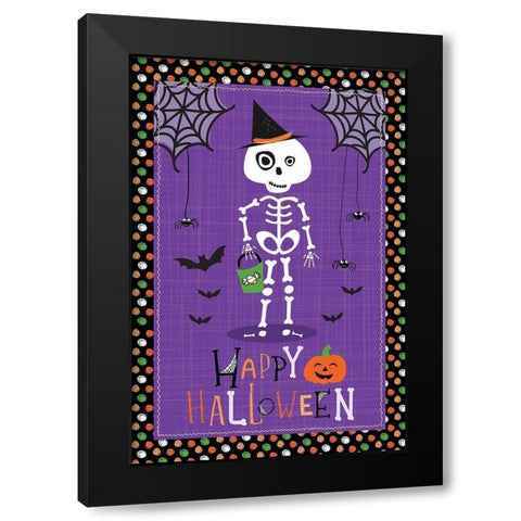 Spooky Buddies Art II Black Modern Wood Framed Art Print with Double Matting by ND Art