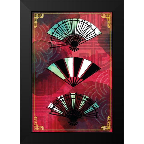 Chinatown III Black Modern Wood Framed Art Print by ND Art