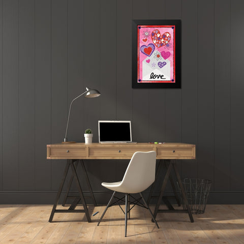Valentines Day III Black Modern Wood Framed Art Print by ND Art
