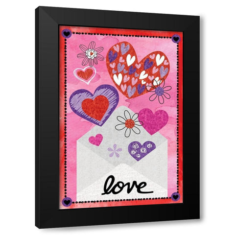 Valentines Day III Black Modern Wood Framed Art Print by ND Art