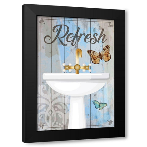 Refresh Black Modern Wood Framed Art Print by ND Art