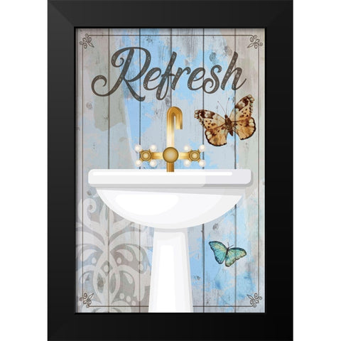 Refresh Black Modern Wood Framed Art Print by ND Art