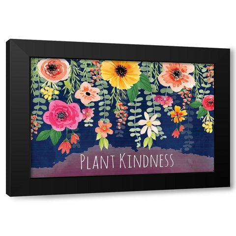 Plant Kindness Black Modern Wood Framed Art Print with Double Matting by ND Art