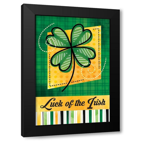 Luck of the Irish Black Modern Wood Framed Art Print by ND Art