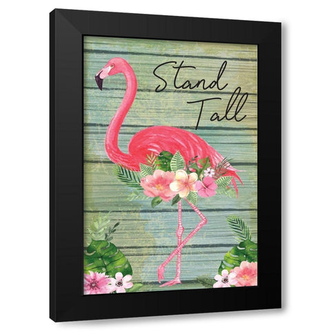 Stand Tall Black Modern Wood Framed Art Print by ND Art