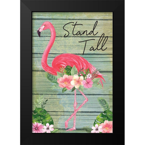 Stand Tall Black Modern Wood Framed Art Print by ND Art
