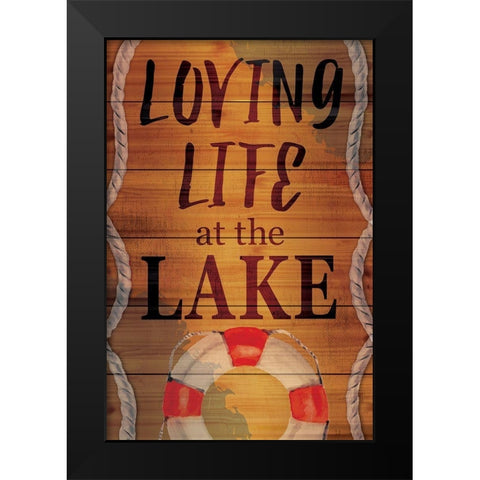 Loving Life at the Lake Black Modern Wood Framed Art Print by ND Art