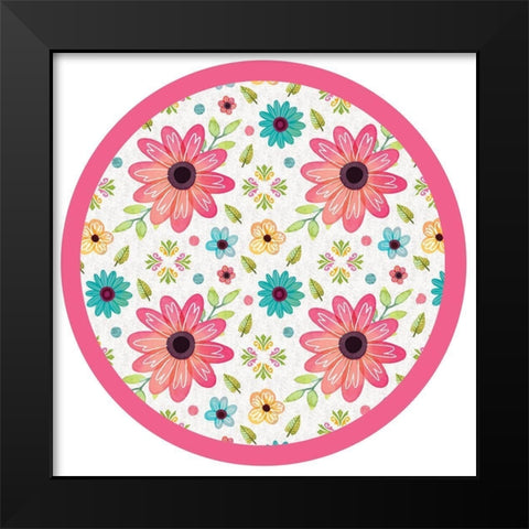 Full Bloom Plate Black Modern Wood Framed Art Print by ND Art