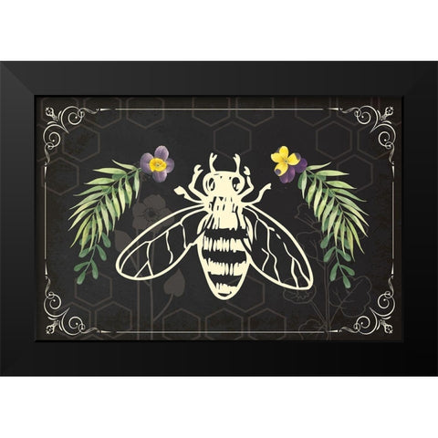 Botany Art IV Black Modern Wood Framed Art Print by ND Art