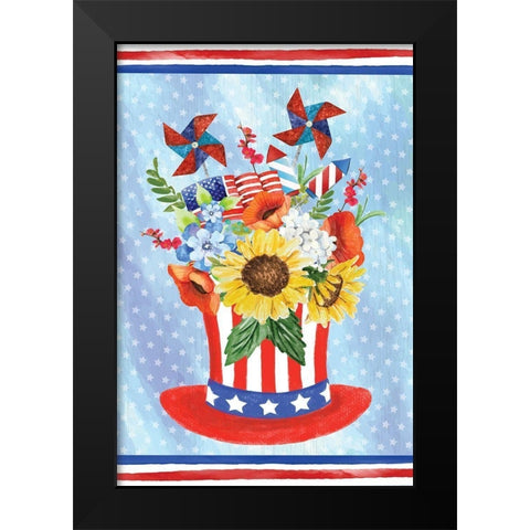 Americana Art III Black Modern Wood Framed Art Print by ND Art