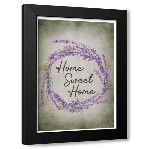 Home Sweet Home Black Modern Wood Framed Art Print by ND Art