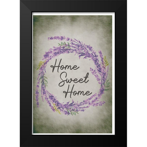 Home Sweet Home Black Modern Wood Framed Art Print by ND Art