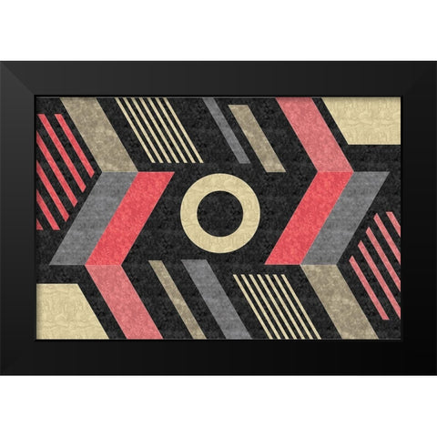 Mod Abstract II Black Modern Wood Framed Art Print by ND Art