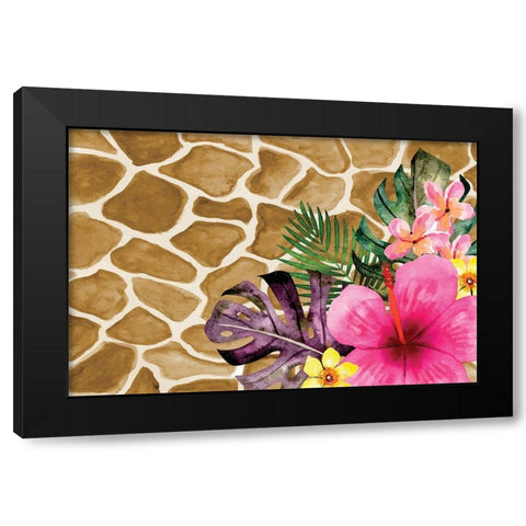 Tropical Jungle III Black Modern Wood Framed Art Print by ND Art