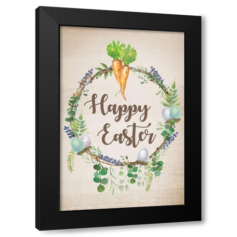 Easter Garden II Black Modern Wood Framed Art Print by ND Art