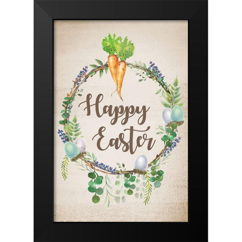Easter Garden II Black Modern Wood Framed Art Print by ND Art