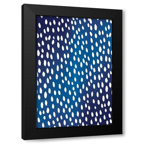 Blue and White III Black Modern Wood Framed Art Print by ND Art