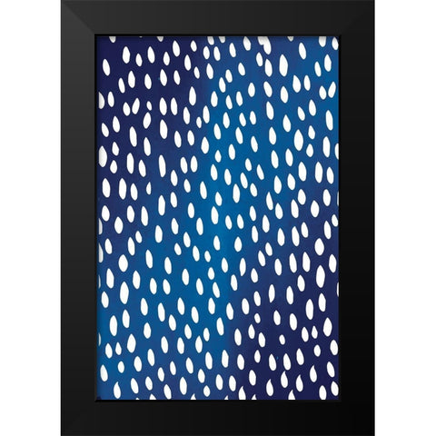 Blue and White III Black Modern Wood Framed Art Print by ND Art