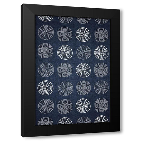 Blue and White IV Black Modern Wood Framed Art Print by ND Art