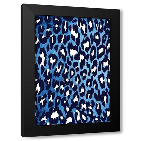 Blue and White VIII Black Modern Wood Framed Art Print with Double Matting by ND Art