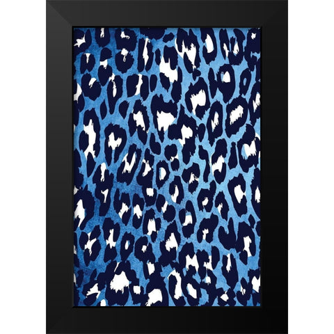 Blue and White VIII Black Modern Wood Framed Art Print by ND Art