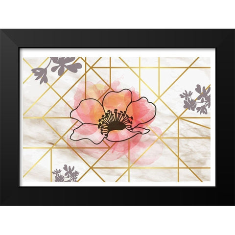 Spring Elegance I Black Modern Wood Framed Art Print by ND Art