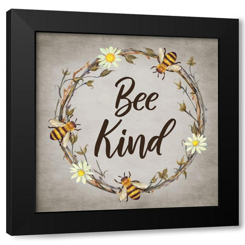 Bee and Willow Black Modern Wood Framed Art Print by ND Art