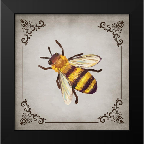 Bee and Willow III Black Modern Wood Framed Art Print by ND Art