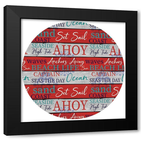 New England Plate I Black Modern Wood Framed Art Print by ND Art