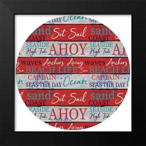 New England Plate I Black Modern Wood Framed Art Print by ND Art