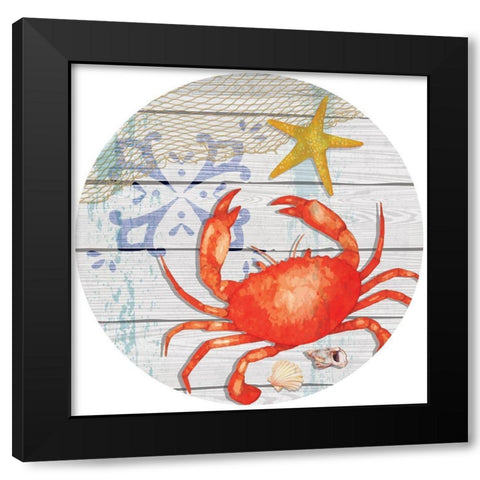 New England Plate III Black Modern Wood Framed Art Print with Double Matting by ND Art