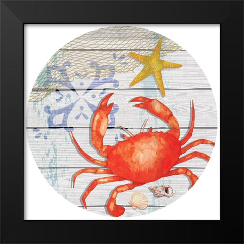 New England Plate III Black Modern Wood Framed Art Print by ND Art