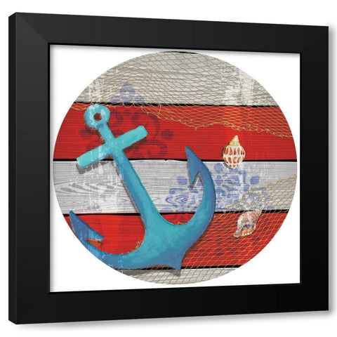 New England Plate IV Black Modern Wood Framed Art Print with Double Matting by ND Art