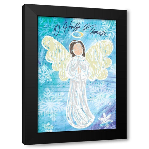 O Holy Night Black Modern Wood Framed Art Print by ND Art