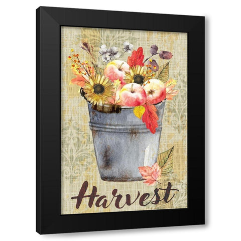 Harvest Black Modern Wood Framed Art Print by ND Art