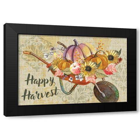 Happy Harvest Black Modern Wood Framed Art Print with Double Matting by ND Art