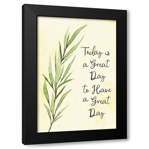 Great Day Black Modern Wood Framed Art Print by ND Art