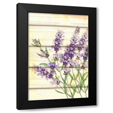 Floral Lavender I Black Modern Wood Framed Art Print with Double Matting by ND Art